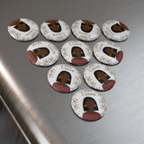 Button Magnet, Round (1 & 10 pcs)