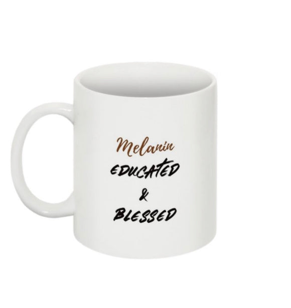 Melanin Educated Blessed mug
