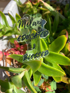 Melanin Educated & Blessed keychain