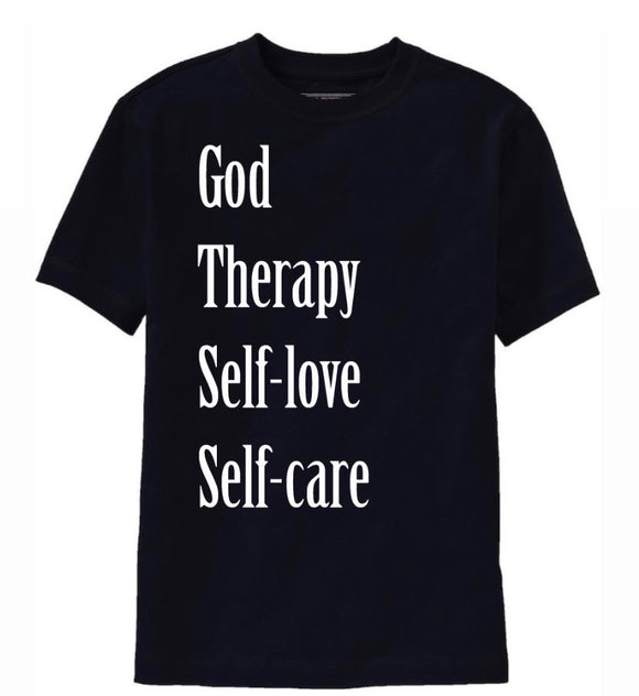God Therapy Self-care Self-love tee